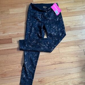 Lilly Pulitzer Black and Gold Speckled Leggings